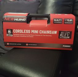 New Huing - Kit de minimotosierra manual e inalámbrica, motosierra eléctrica portátil de 6 pulgadas con batería recargable de 21V para podar árboles y