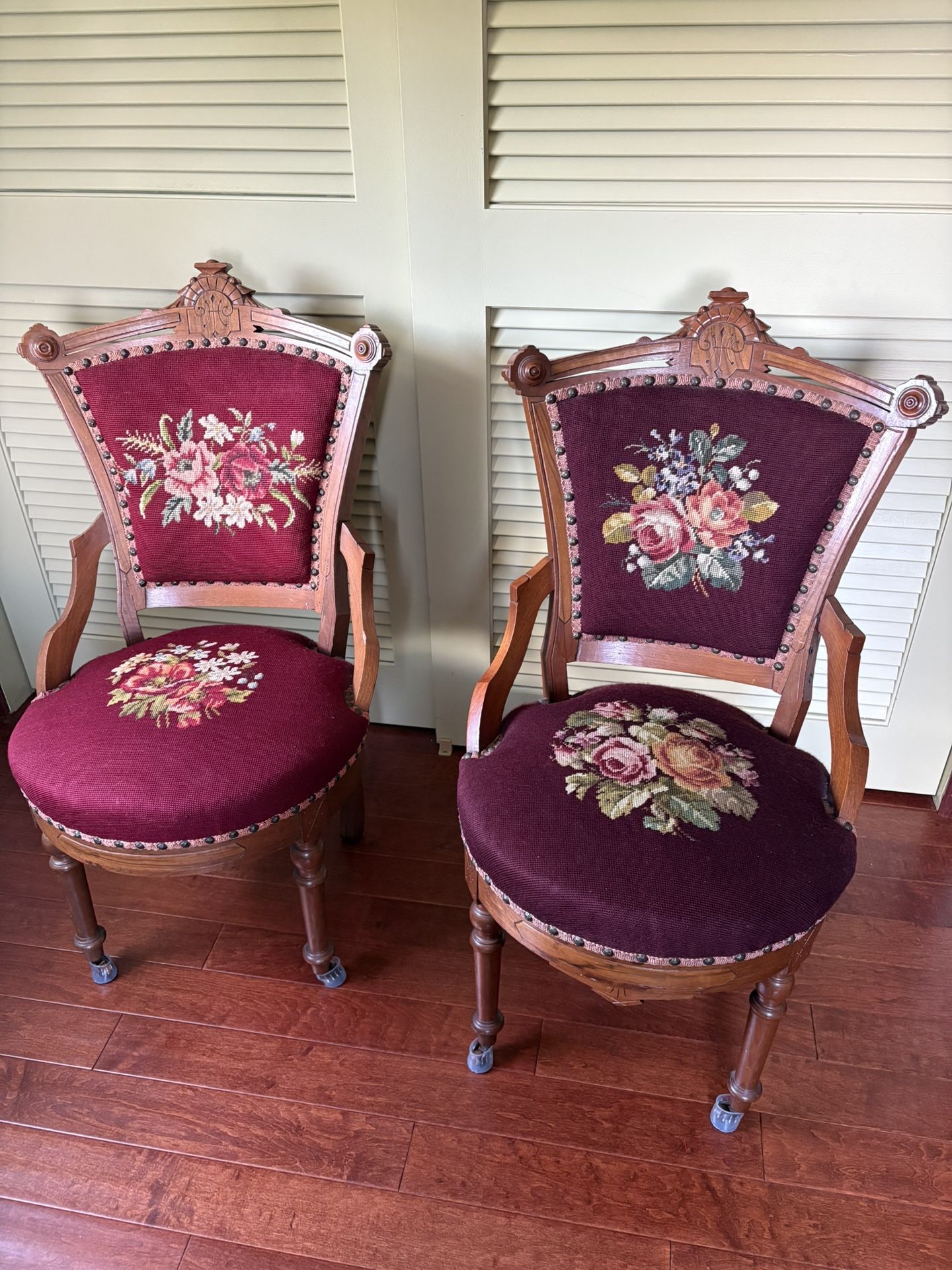 Antique Embroidered Chairs
