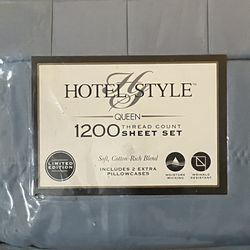 Hotel Style 1200 Thread Ct Cotton Sheets  Sz Queen 