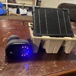 Ge Wired Outdoor Camera And Solar Panel 