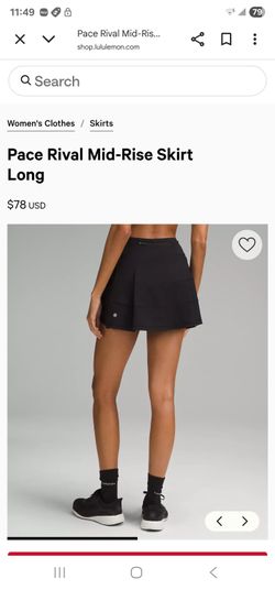 Lululemon Black Tennis Skirt 