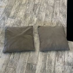 Two Grey Couch Pillows