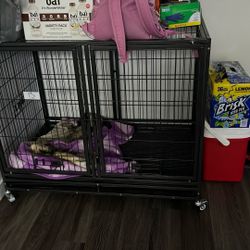 XL Dog Crate With Wheels 