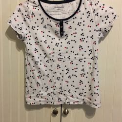 Ladies Small Red White And Blue Shirt Top Size S Small Croft & Barrow