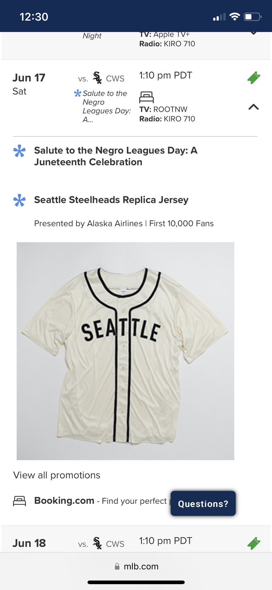 Mariners Ticket 6/17
