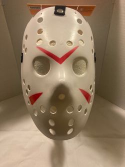 Adult Like Jason Voorhees Plastic Hockey  Mask White