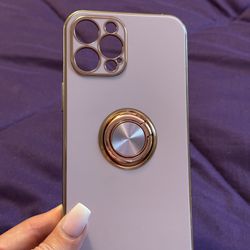 Light Purple And Gold iPhone 12 Pro Max Case