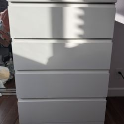 STORKLINTA 4-drawer dresser, white/anchor/unlock function, 27 1/2x18 7/8x38 5/8 "