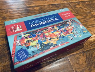 Crocodile Creek, Discover America, Learn & Play,100 PCS, 27x37 Floor Puzzle