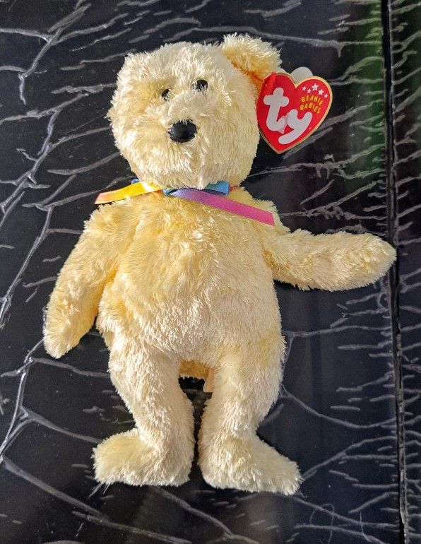 TY Beanie Baby - SHERBET the Bear (Yellow Version) (8.5 inch) 2002