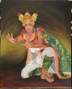 Original Painting On Canvas Hindu Goddess