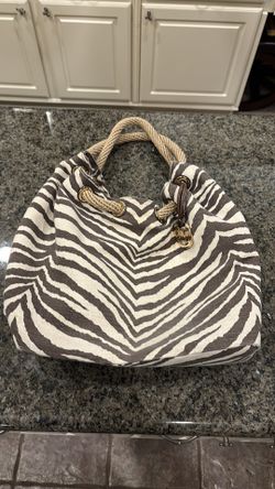 Michael Kors Animal Print Canvas Bag 