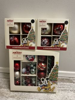 NWT Mickey Christmas Tree Ornaments 33pcs