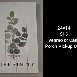 Live Simply Wall Art