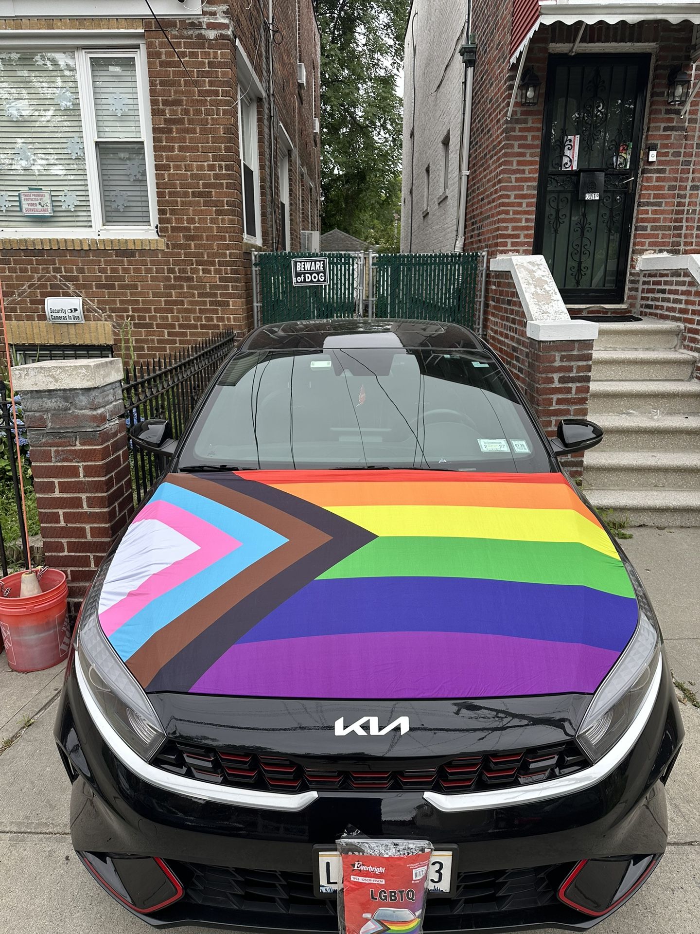 Progress Pride Flag Hood Cover Fits All Cars