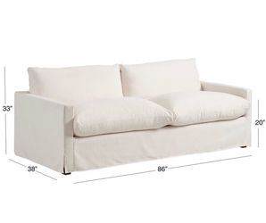 World Market White Sofa (86 inches)