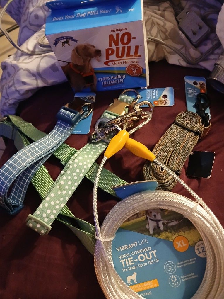 Brand New Dog Harness And Leashs