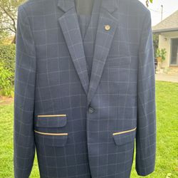 New 3 Piece Men’s Navy Suit