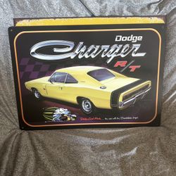 Dodge charger metal sign
