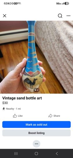 Vintage Sand Bottle Art 