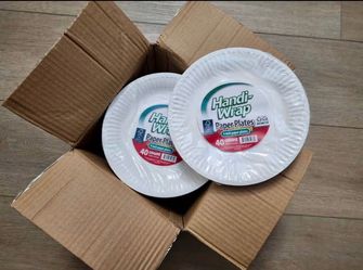 Handi wrap 9” paper plates $10 per cases