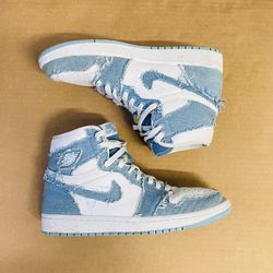 Nike Air Jordan 1 High OG Denim 2022 White Blue DM9036-104 Women's Size 10. Nice preowned condition and well maintained. Check all beautiful pictures.