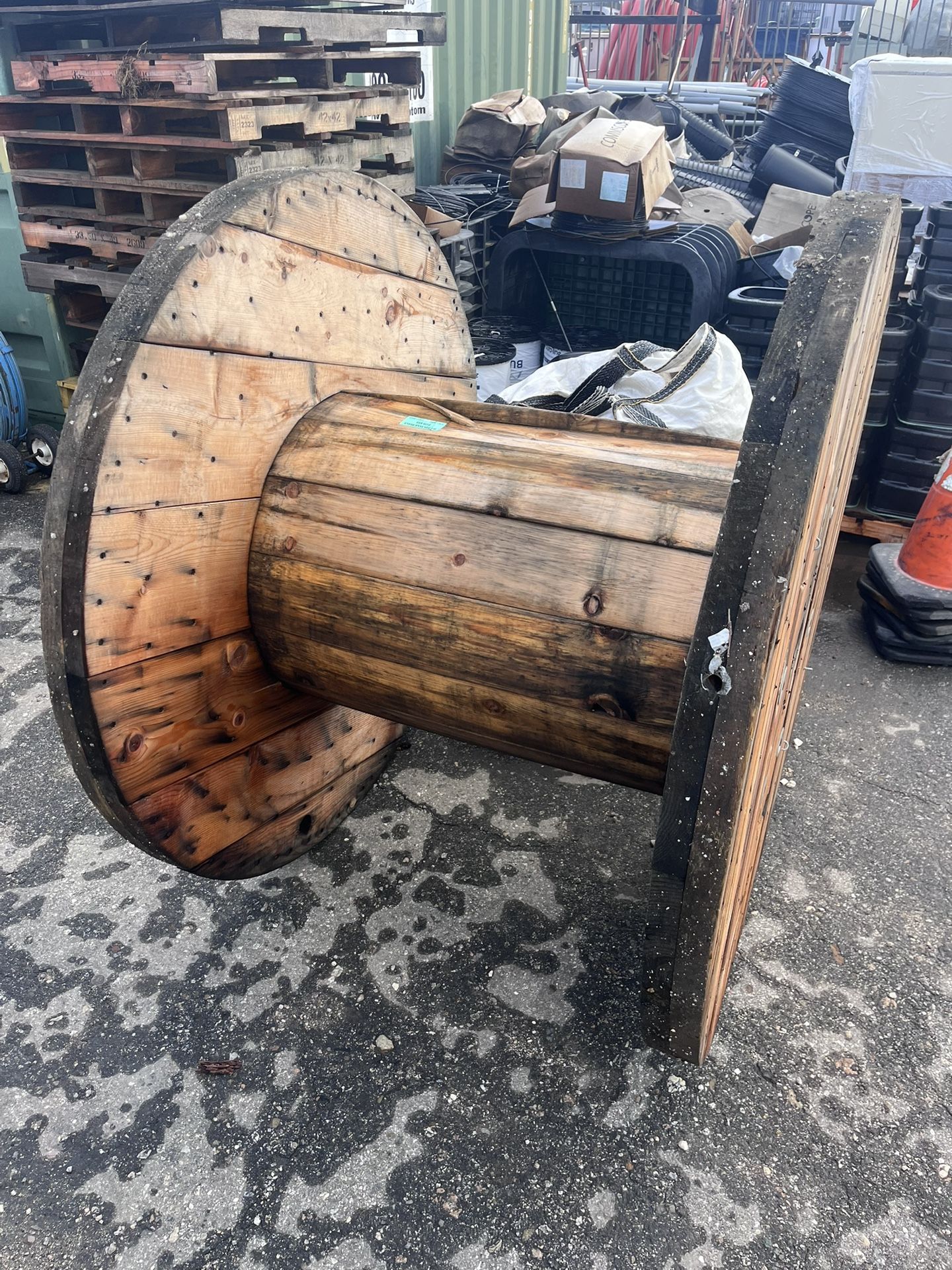 Wooden Cable Reel Spool - Empty 
