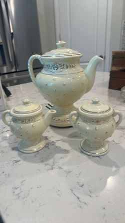 Ceramic Teapot Set with Sugar Bowls