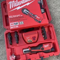 Milwaukee M12 12-Volt Lithium-Ion Force Logic Cordless ProPress Pro Press Tool Kit 3x Jaws w/ 2x 1.5 Ah Battery & Hard Case  $1499  New