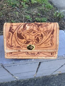 Hand Carved Floral Purse