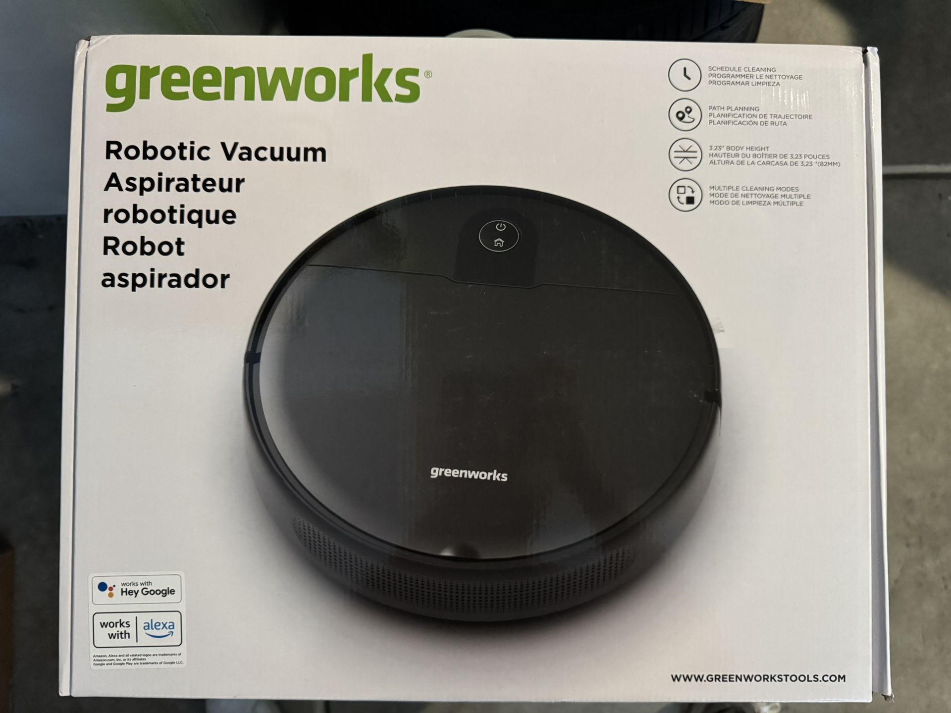 Brand New Green works Robot Vacuum In Box Sealed Price Firm