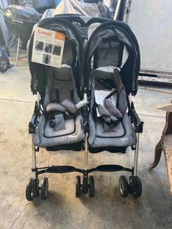 Combo twin stroller