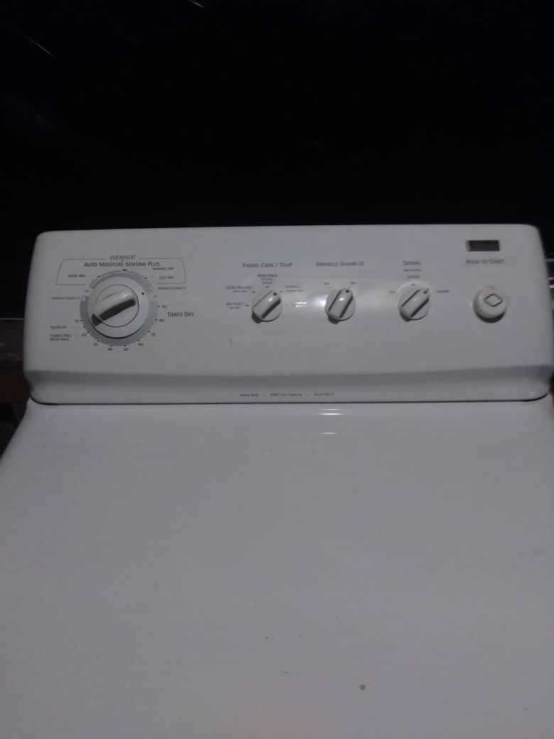 KENMORE ELITE. HEAVY DUTY KING SIZE CAPACITY QUIET PAK II WASHER AND DRYER.
