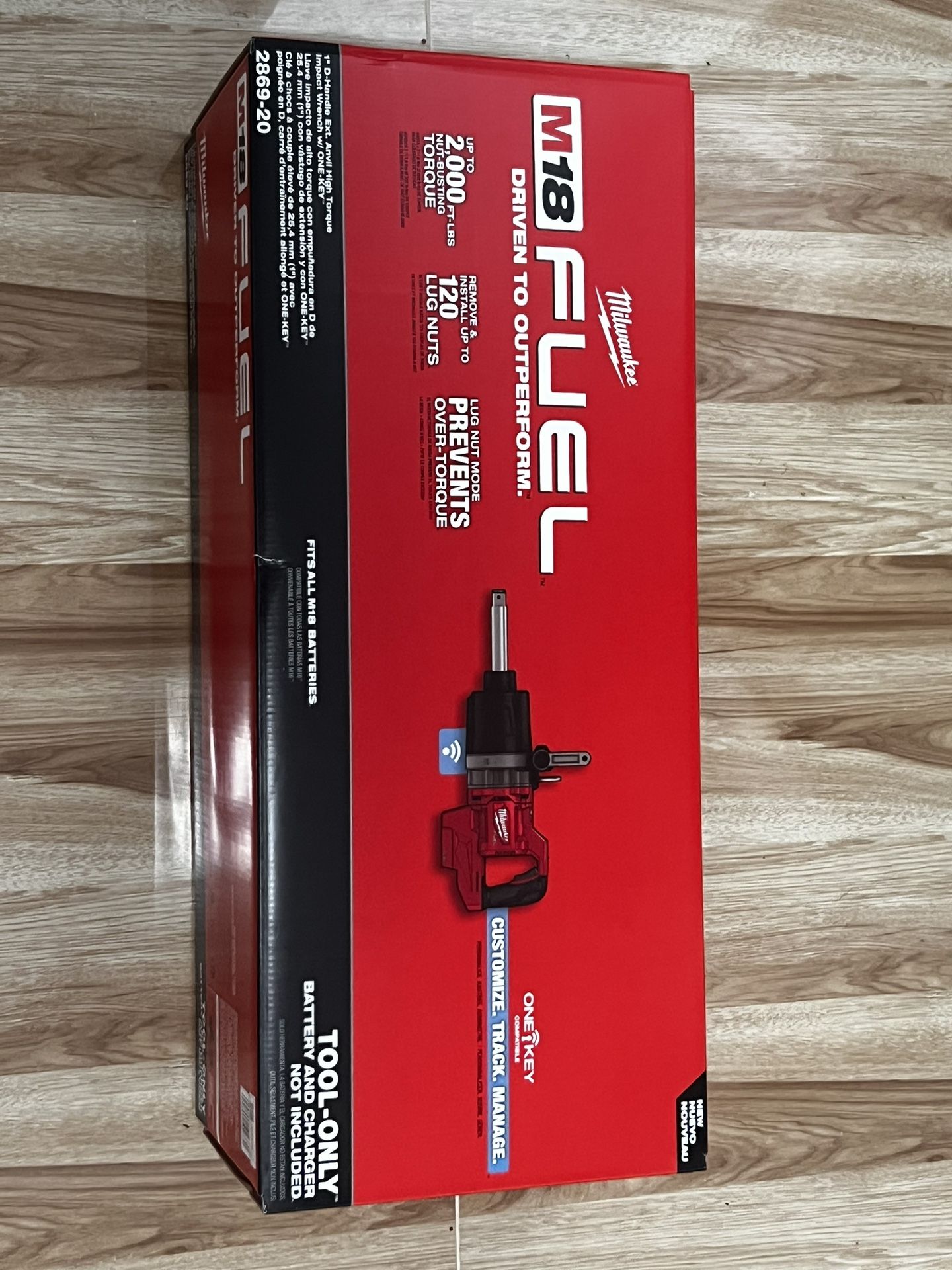 M18 FUEL 18V Lithium-lon Brushless Cordless 1 in. Impact Wrench Extended Reach D-Handle (Tool-Only)