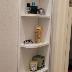 Shaker White Wood Shelve  Cabinet 