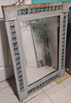 Mexican tile mirror