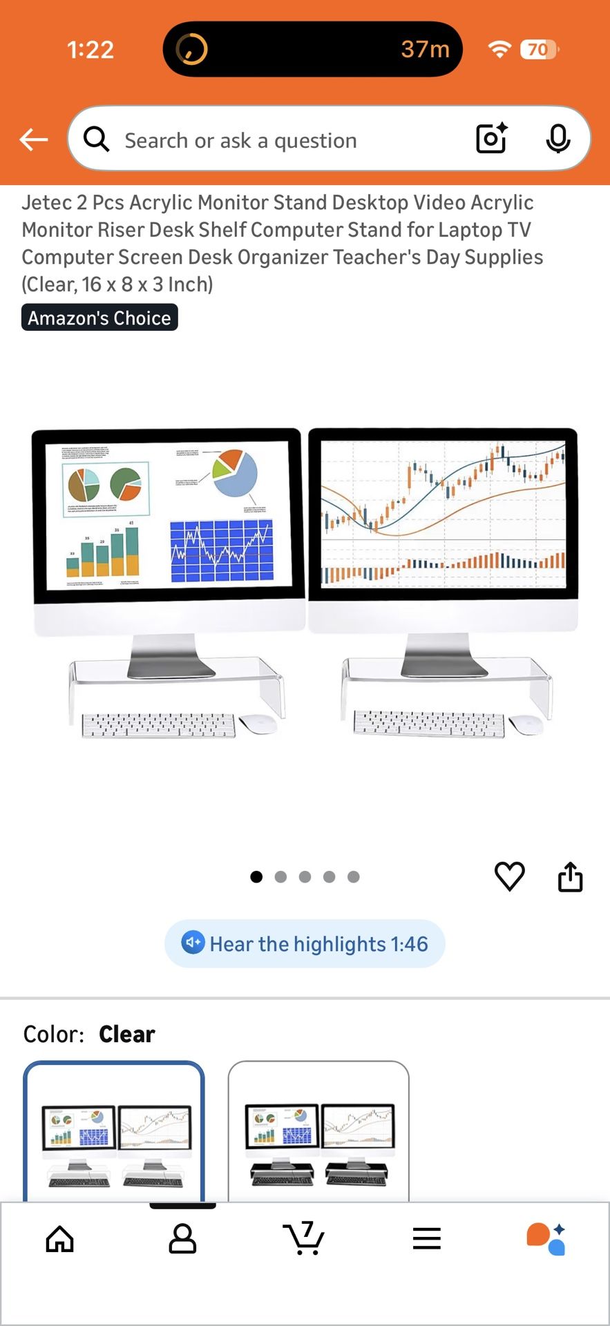 Set Of 2 Monitor Stands