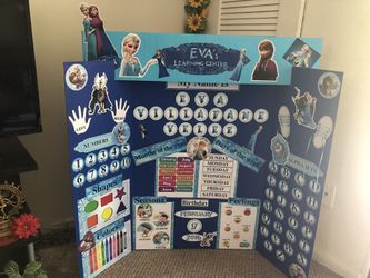 Frozen themed personalized learning board