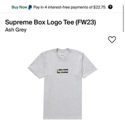 Supreme Box Logo Grey Size M