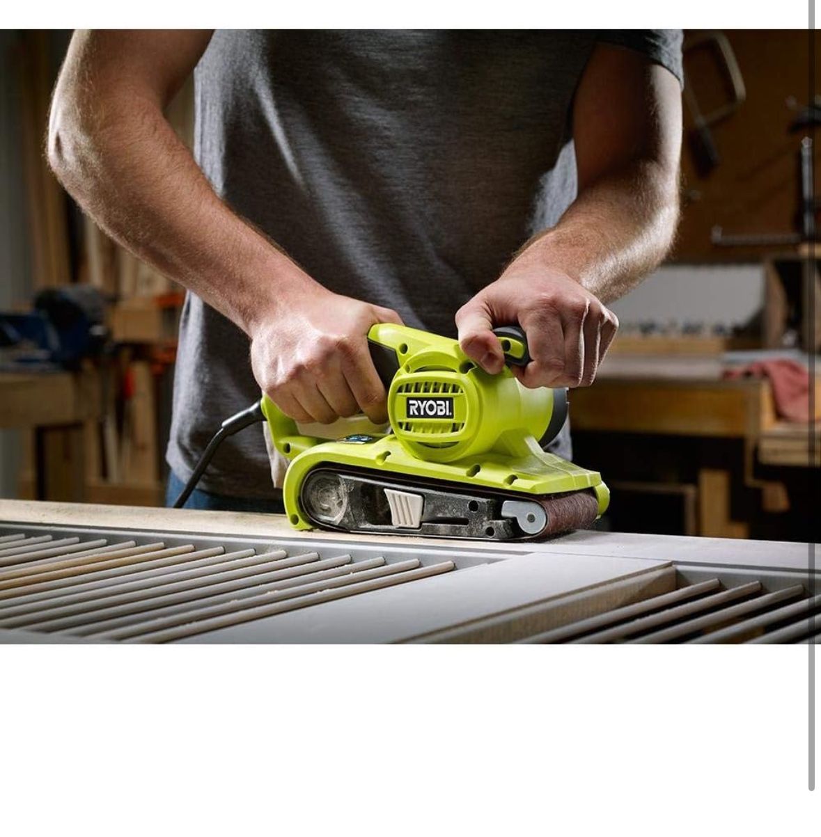 Ryobi BE319 Amp Portable 320 Feet Minute Corded Belt Sander (3