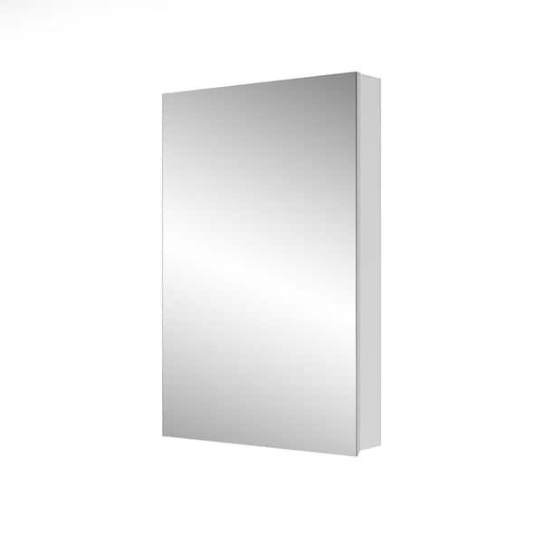 24 in. W x 36 in. H Rectangular Wood Medicine Cabinet with Mirror