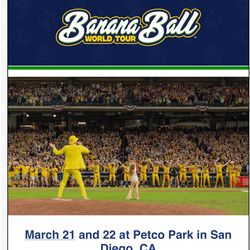 Savannah Bananas World Tour March 21st Petco Park