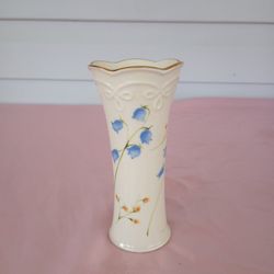 Lenox Gold Rimmed Bluebells and Rosebuds 5” Bud Vase