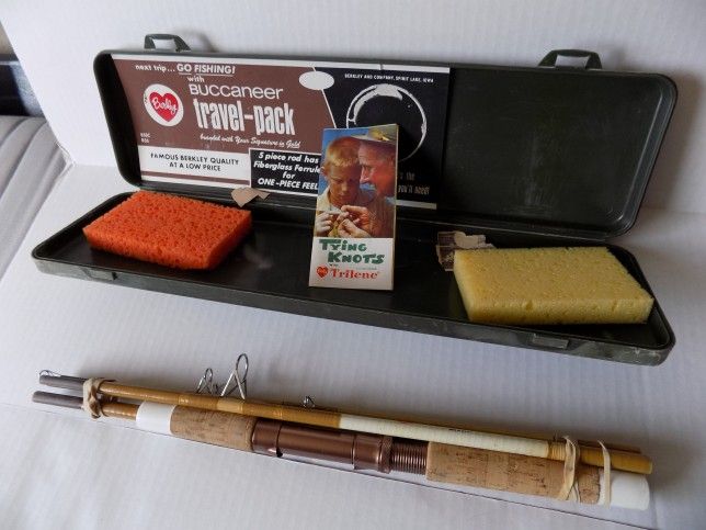 Vintage Berkley B5C 7' Buccaneer 5 PC Fly Fishing Rod Travel Pack