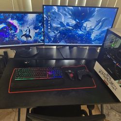 PC Gaming Setup – Dual Monitors (AOC + Samsung Odyssey G5)