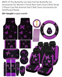 NEW Butterfly Car Accessories Set