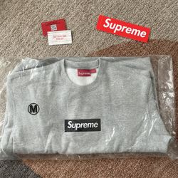 Supreme Box Logo Crewneck (FW22) Heather Grey