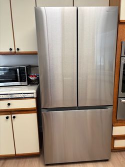 17.5 cu. ft. Counter Depth Samsung French Door Smart Refrigerator in Stainless Steel