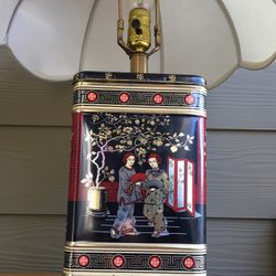 MCM Frederick Cooper Asian Tea Tin Table Lamp