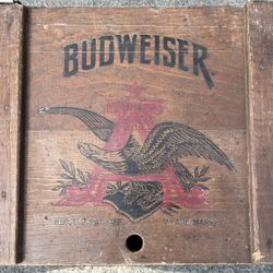 ANHEUSER BUSCH Budweiser Beer Bicentennial 1(contact info removed) Wood Box Crate Case